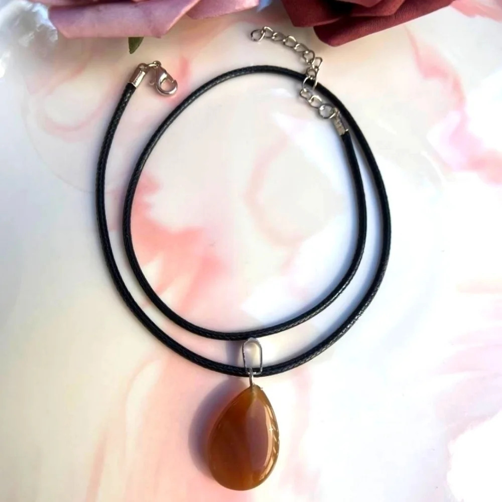 Natural Stone Pendant Necklace